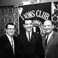 1964-65 - L to R: Ron Faina, Art Blum, and Walt Jebe possibly at the Installation of Officers early in the year.