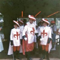 May 1966 - District 4C-4 Convention, Hoberg’s Resort, Lake County - Ready for the costume parade are, L to R, Maryann & Art Blum with Frank Ferrera behind them, and Pat Ferrera with Gino Benetti behind her.