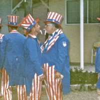 May 1967 - District 4C-4 Convention, Hoberg’s Resort, Lake County - Italian staring contest between Charlie Bottarini (left) and Joe Giuffre, who seems to be winning.