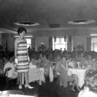 May 1967 - District 4C-4 Convention, Hoberg’s Resort, Lake County - Estelle Bottarini modeling a dress at the Fashion Show and Ladies Luncheon.