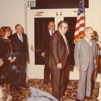 6/17/1967 - Installation of Officers, South San Francisco Elks Club - From left: guest, guest, guest, Stephen Kish, Ron Faina, and Bill Tonelli.