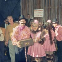 May 1968 - District 4C-4 Convention, Hoberg’s Resort, Lake County - Costume Parade - Ron & Linnie Faina take a moment to pose before the costume parade starts.