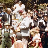 7/20/75 - Italian Festival, Children’s Fairyland, Oakland -  L to R carabinieri only: Ray Squeri, Elena & Ervin Smith, and Irene Tonelli (in back.)