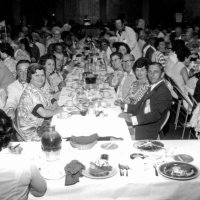 May 1976 - District 4-C4 Convention, El Rancho Tropicana, Santa Rosa - Center table, front to back, left: Pat & Frank Ferrera, Eva Bello, Sam San Filippo, Frances Spediacci, Mike Castagnetto, unknown, unknown, Linnie Faina (standing); right: Charlie & Estelle Bottarini, Pete Bello, Grace San Filippo, Mike Spediacci, Lorraine Castagnetto, Al Gentile, Elena Smith, and Ron Faina (standing).