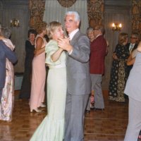 6/21/75 - Installation of Officers, Presidio Golf Club, San Francisco - Left: Joe & Emma Giuffre; center front: Betty & Al Gentile; behind them right: Blanche & Al Fresosi; to their right in back: Elva & Ozzie Buoncristiani; right (partial): Pat & Marjorie Martin.