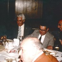 1/21/76 - Past Presidents’ Night, Granada Cafe, San Francisco - L to R: member, Al Gentile, Jerome Ennis, and Ray Squeri. Foreground: Fred Melchiori.