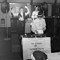 May, 2-5, 1979 - District 4-C4 Convention, El Rancho Tropicana, Santa Rosa - Tail Twister Skit “Don Rickolini and the Capuchino Sisters” - L to R: the players: Eva Bello, Margot Clews, and Al Gentile.