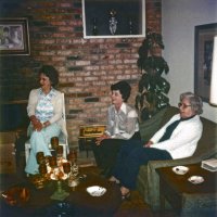2/27/79 - District Convention Prep Meeting, Frank Ferrera’s residence, San Bruno - L to R: Eva Bello, Estelle Bottarini, and Emma Giuffre.