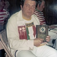 May, 2-5, 1979 - District 4-C4 Convention, El Rancho Tropicana, Santa Rosa - Convention photos - Joe Farrah with the Club’s 3rd Place for Scrapbook award.