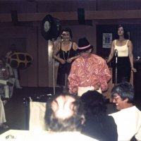 May, 2-5, 1979 - District 4-C4 Convention, El Rancho Tropicana, Santa Rosa - Tail Twister Skit “Don Rickolini and the Capuchino Sisters” - L to R: the players: Eva Bello, Al Gentile, and Margot Clews. Elena Smith is bottom center right.