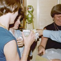 6/17/78 - Pre-Installation Party, Ferrera residence, San Bruno - L to R: Guest, Frances Spediacci, and Pat & Frank Ferrera.