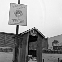 12/8/78 - Al Fregosi’s property at Russia Ave. & Mission St. - The paper drive shed shortly after being installed by Charlie Bottarini, Fred Krahl, Pete Bello, Mike Spediacci and Mike Castagnetto. This original shed was burned down in April 1980 and was replaced in May that year. The shed was destroyed again in June 1980.