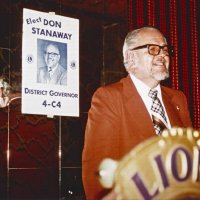 3/21/79 - Regular Meeting, L & L Castle Lanes, San Francisco - Don Stanaway, candidate for District 4-C4 Governor, speaking to the Club.