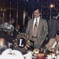 4/18/79 - Regular Meeting, L & L Castle Lanes, San Francisco - L to R: Ed Damonte, Don Horanzy, and Joe Farrah. Supervisor Don Horanzy, 8th District in San Francisco, spoke at length and answered questions.