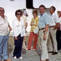 1978-79 - Members traveling together: L to R: Pete & Eva Bello, Irene Tonelli (in back), Frank Ferrera, Sam San Filippo, and Pat Ferrera.