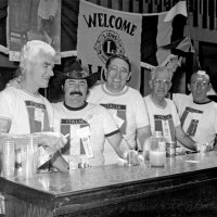 May 28-June 1, 1980 - District 4-C4 District Convention, El Rancho Tropicana, Santa Rose - Serving it up are, L to R: Al Gentile, Mike Spediacci, Handford Clews, Sam San Filippo, and Al Fregosi.