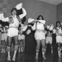 May 28-June 1, 1980 - District 4-C4 District Convention, El Rancho Tropicana, Santa Rose - Amateur Show, Dallas Cowboy Cheerleaders - Front row: L to R: Giulio Francesconi, Handford Clews, and Charlie Bottarini.