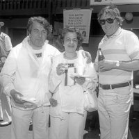 May 1981 - District 4-C4 Convention, El Rancho Tropicana, Santa Rosa - L to R: Joe & Emily Farrah with Bob Marshall, Sr. enjoying the Food Court on Saturday afternoon.