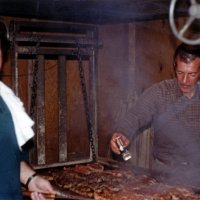 1/13/83 - Men Only Barbecue, Pacific Rod & Gun Club, San Francisco - Mike Spediacci, left, and Mike Castagnetto. They were our “Club Cooks” for many years.