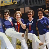 5/4-7/83 - District 4-C4 Convention, El Rancho Tropicana, Santa Rosa - L to R: Margot Clews, Estelle Bottarini, Irene Tonelli, Eva Bello, and Emily Farrah.