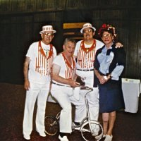 5/4-7/83 - District 4-C4 Convention, El Rancho Tropicana, Santa Rosa - Barbershop Quartet - L to R: Sam San Filippo, Ed Morey, Handford Clews, and Art Holl.