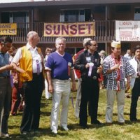 5/4-7/83 - District 4-C4 Convention, El Rancho Tropicana, Santa Rosa - Mostly unknown; Ed Morey, center in blue shirt.