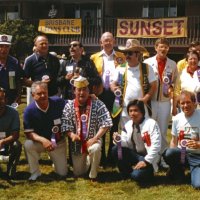 5/4-7/83 - District 4-C4 Convention, El Rancho Tropicana, Santa Rosa - Back row left: Michael Perri, Sr.; kneeling, 2nd from left: Ed Morey; balance unknown.