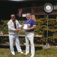 5/4-7/83 - District 4-C4 Convention, El Rancho Tropicana, Santa Rosa - Ed Morey, right, accepting an award.