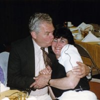 5/4-7/83 - District 4-C4 Convention, El Rancho Tropicana, Santa Rosa - Ed Morey kissing Margot Clews.