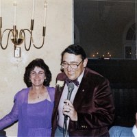 7/25/82 - 32nd Installation of Officers, Olympic Golf & Country Club, San Francisco - L to R: Margot & Incoming President Handford Clews, and PDG Les & Mary Davis.