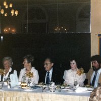 7/25/82 - 32nd Installation of Officers, Olympic Golf & Country Club, San Francisco - L to R: PDG Les & Mary Davis, Irene & PDG Bill Tonelli, and Frances & Outgoing President Mike Spediacci.