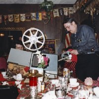 10/20/82 - Ladies’ Night, L & L Castle Lanes, San Francisco - L to R: Lyle Workman, Dr. Jerry Ennis, Margot & Handford Clews (standing), and Donna O’Neill.