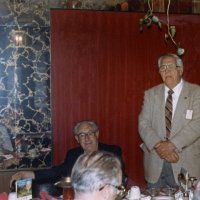 3/16/83 - Past District Governors’ Night, L & L Castle Lanes, San Francisco - L to R: PDG Bill Tonelli (1980-81) and PDG Joe Giuffre (1963-64).