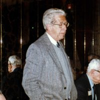 3/16/83 - Past District Governors’ Night, L & L Castle Lanes, San Francisco - L to R: PDG Fred Newman (1969-70) and PDG Maury Perstein (1952-53) (partial).