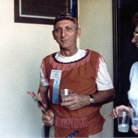 5/9/84 - District 4-C4 Convention, El Rancho Tropicana, Santa Rosa - Wednesday evening’s Western Barbecue - Charlie Bottarini and Jean Doran.