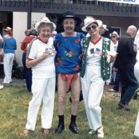 5/11/85 - District 4-C4 Convention, El Rancho Tropicana, Santa Rosa - L to R: Dorothy Pearson, Incoming President of Millbrae Lions, and Estelle Bottarini.