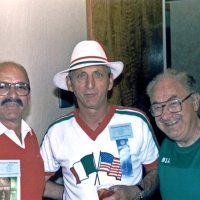 5/11/85 - District 4-C4 Convention, El Rancho Tropicana, Santa Rosa - L to R: Rocky Lombardi, Charlie Bottarini, and Bill Tonelli.