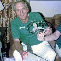 5/6/89 - District 4-C4 Convention, El Rancho Tropicana, Santa Rosa - Charlie Bottarini with possably a Thank You plaque from Ducks Unlimited and Mike Castagnetto.