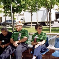 5/22/93 - Marriott Hotel, Milpitas - L to R: unknown Lion, Handford Clews, and Estelle Bottarini.