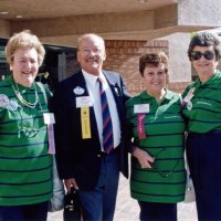 5/22/93 - Marriott Hotel, Milpitas - L to R: Irene Tonelli, Rocky Lombardi, Anne Benetti, and Estelle Bottarini.