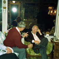 Early 1993 - Pre-convention Meeting, Clews residence, San Bruno - L to R: Estelle & Charlie Bottarini, and Giulio Francesconi.
