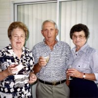 5/20/95 - El Rancho Tropicana, Santa Rosa - L to R: Irene Tonelli, and Charlie & Estelle Bottarini.