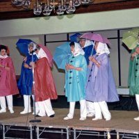 5/19/95 - El Rancho Tropicana, Santa Rosa - Amateur Show - L to R: Diane Johnson, Estelle Bottarini, Charlie Bottarini, Irene Tonelli, Margot & Handford Clews, Sophie Zagorewicz, and Al Fregosi.