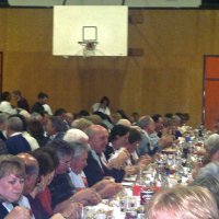 2/23/2002 - Recreation Center for the Handicapped, San Francisco - 20th Annual Crab Feed - Guests enjoying dinner.