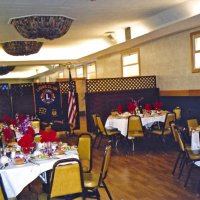 3/19/05 - Ladies Luncheon honoring our late Lions, Italian American Social Club - Prepared tables awaiting members and guests.