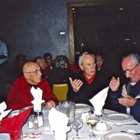 11/27/05 - 27th Annual Giulio Francesconi Charity Raffle Drawing at the Italian American Social Club - L to R: Blanche Fregosi, guest, Al Fregosi, guest, “Dutch” Blanchard (formerly at the Moscow Street fire station), and another guest enjoying the festivities.