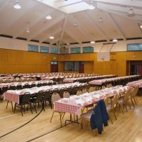 2/23/08 - 26th Annual Crab Feed - Janet Pomeroy Recreation & Rehabilitation Center, San Francisco - Just sort of 1 PM and all the tables are set.