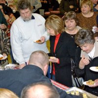 2/23/08 - 26th Annual Crab Feed - Janet Pomeroy Recreation & Rehabilitation Center, San Francisco - Pandemonium at the hors d’oeuvres table.