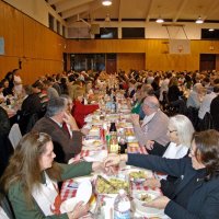 2/23/08 - 26th Annual Crab Feed - Janet Pomeroy Recreation & Rehabilitation Center, San Francisco - Front to back, left: Denise Reinhardt; right: Linda Workman, guest, Bill Graziano.