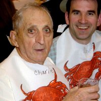 2/23/08 - 26th Annual Crab Feed - Janet Pomeroy Recreation & Rehabilitation Center, San Francisco - Charlie Bottarini and guest enjoying a toast.